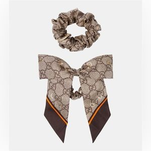 GUCCI | Silk GG scrunchie set NIB